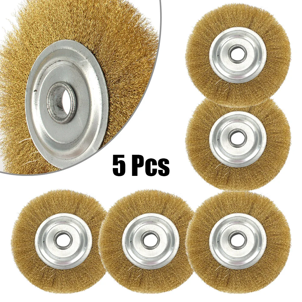 5Pcs Brass Wire Wheel Brush Set Polishing Brush For Rotary Tools Polishing Brushes Metal Remove Rust Cleaning Tools
5Pcs Brass Wire Wheel Brush Set Polishing Brush For Rotary Tools Polishing Brushes Metal Remove Rust Cleaning Tools