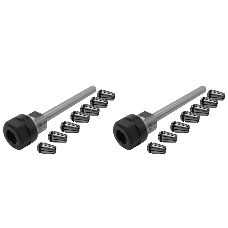 2Set ER11 C6 ER11M 60L Extension Rod Extension Bar Straight Shank With ER11 14Pcs Collet With ER11A Nut
2Set ER11 C6 ER11M 60L Extension Rod Extension Bar Straight Shank With ER11 14Pcs Collet With ER11A Nut