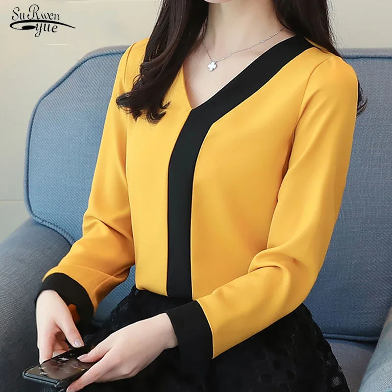 2022 Casual Chiffon Blouse Office Lady Shirt Women Tops and Blouse Long Sleeve V-neck Women Tops Fashion Women's Clothing D826
2022 Casual Chiffon Blouse Office Lady Shirt Women Tops and Blouse Long Sleeve V-neck Women Tops Fashion Women's Clothing D826