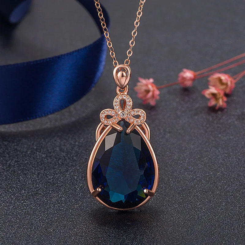 Real 14K Rose Gold 45cm Necklace Pure Sapphire Gemstone Pendant for Women Men Anniversary Collares Mujer Naszyjnik Gemstone
Real 14K Rose Gold 45cm Necklace Pure Sapphire Gemstone Pendant for Women Men Anniversary Collares Mujer Naszyjnik Gemstone