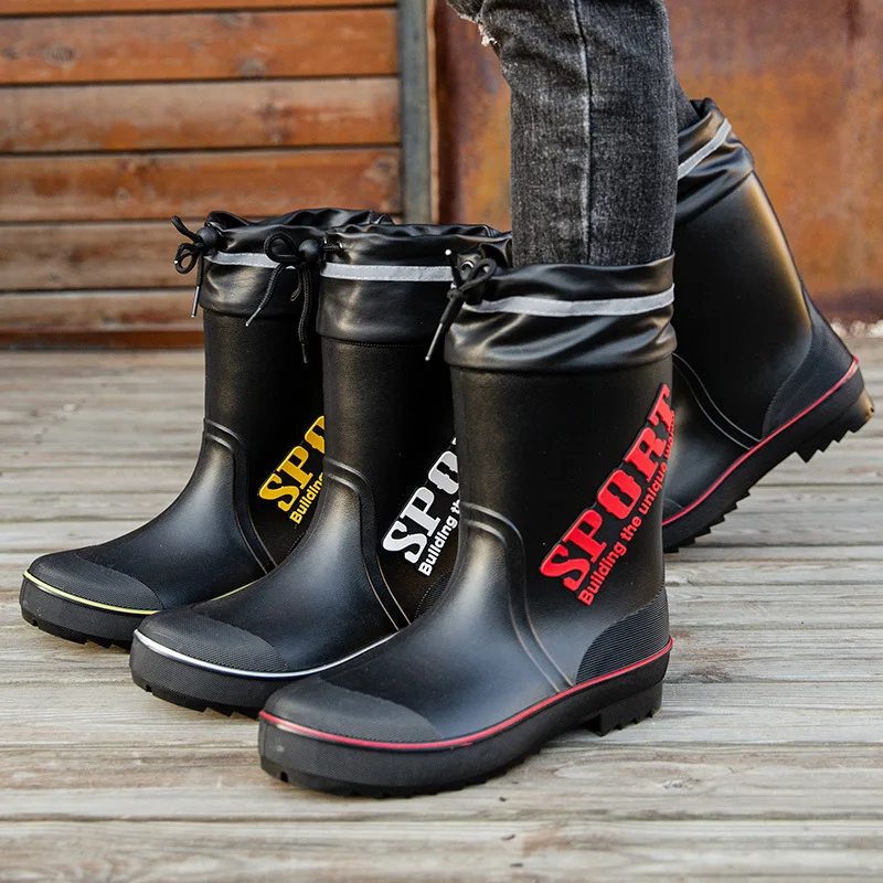 Men's Rubber Boots Fashion Sports New In Waterproof Rain Shoes Man Boots for Fishing Garden Galoshes Work and Safety Shoes
Men's Rubber Boots Fashion Sports New In Waterproof Rain Shoes Man Boots for Fishing Garden Galoshes Work and Safety Shoes