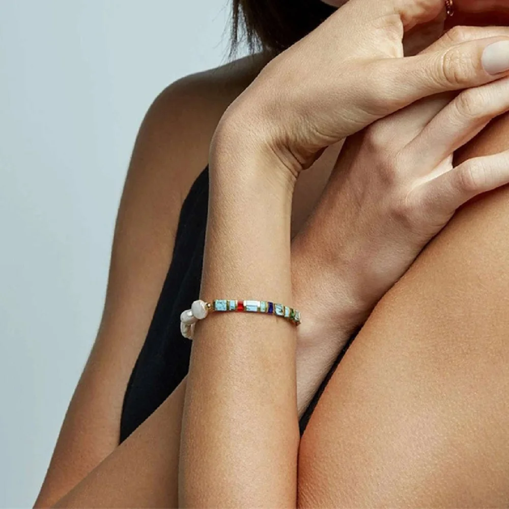 Vlen 2022 New Stretch Bracelet Miyuki Tila Beads Bracelets Women Boho Freshwater Pearl Jewellery Gift Pulseras Mujer Jewelry
Vlen 2022 New Stretch Bracelet Miyuki Tila Beads Bracelets Women Boho Freshwater Pearl Jewellery Gift Pulseras Mujer Jewelry