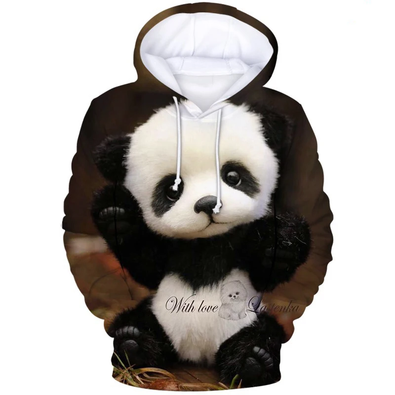 

Новинка, креативные толстовки с капюшоном в стиле Харадзюку для мужчин и женщин, милые пуловеры с 3D-принтом панды, модная осенняя одежда, 2019