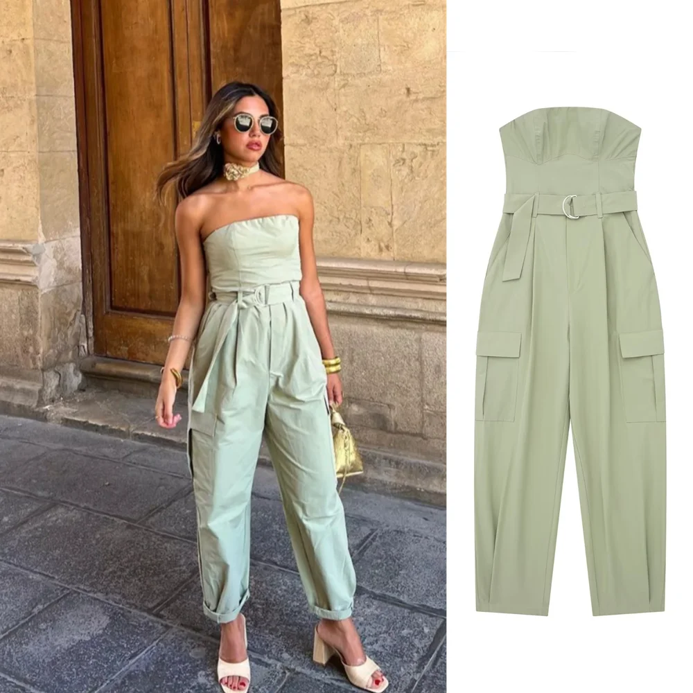Summer New Tube Top Jumpsuit UNIZERA Women's Fashion Temperament and Elegant Decoration With Buckle Tube Top Overalls 0779054
Summer New Tube Top Jumpsuit UNIZERA Women's Fashion Temperament and Elegant Decoration With Buckle Tube Top Overalls 0779054