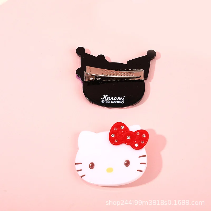 Hello Kitty Kuromi Inlaid Diamonds Hairpin Sanrio Cartoon Cute Side Clip of Bangs Cinnamoroll Melody Kawaii Hair Accessories
Hello Kitty Kuromi Inlaid Diamonds Hairpin Sanrio Cartoon Cute Side Clip of Bangs Cinnamoroll Melody Kawaii Hair Accessories