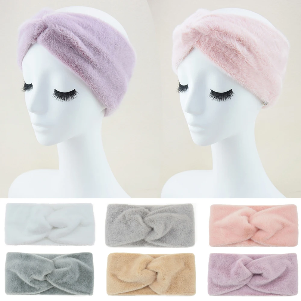 Cashmere Cross Headbands Winter Soft Warm Hair Bands Twist Stretch Headwrap Ear Warmer Imitation Mink Fur Wide Turban Headwear
Cashmere Cross Headbands Winter Soft Warm Hair Bands Twist Stretch Headwrap Ear Warmer Imitation Mink Fur Wide Turban Headwear