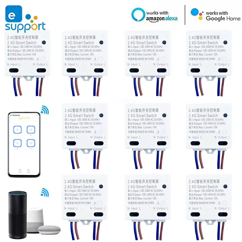 1-20PCS Mini DIY Wireless Smart Switch Smart Home Automation Module BASIC-2.4G EWeLink Remote Switch Work With Alexa Google Home
1-20PCS Mini DIY Wireless Smart Switch Smart Home Automation Module BASIC-2.4G EWeLink Remote Switch Work With Alexa Google Home