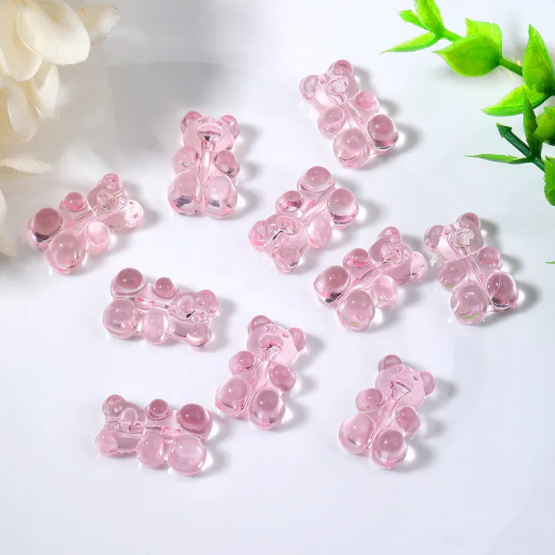 10pcs Pink Bear Acrylic Resin Nail Art Ornaments Transparent Cartoon Kawaii Animal Nail Decorations DIY Nail Art Accessories
10pcs Pink Bear Acrylic Resin Nail Art Ornaments Transparent Cartoon Kawaii Animal Nail Decorations DIY Nail Art Accessories