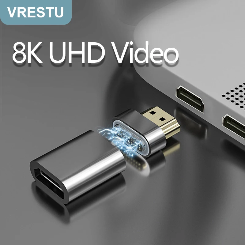 8K@60Hz 48Gbps M-F Hdmi-Compatible Magnetic Adapter Converter for Monitor Switch PS3 PS4 Projector TV Xbox Monitor Laptop UHD PC
8K@60Hz 48Gbps M-F Hdmi-Compatible Magnetic Adapter Converter for Monitor Switch PS3 PS4 Projector TV Xbox Monitor Laptop UHD PC