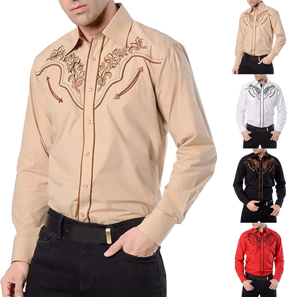 Fashion Spring Men Western Printed Long Sleeve Shirts Casual Loose Slim Button Down Dress Shirt Blouse Tops Men's Clothing
Fashion Spring Men Western Printed Long Sleeve Shirts Casual Loose Slim Button Down Dress Shirt Blouse Tops Men's Clothing