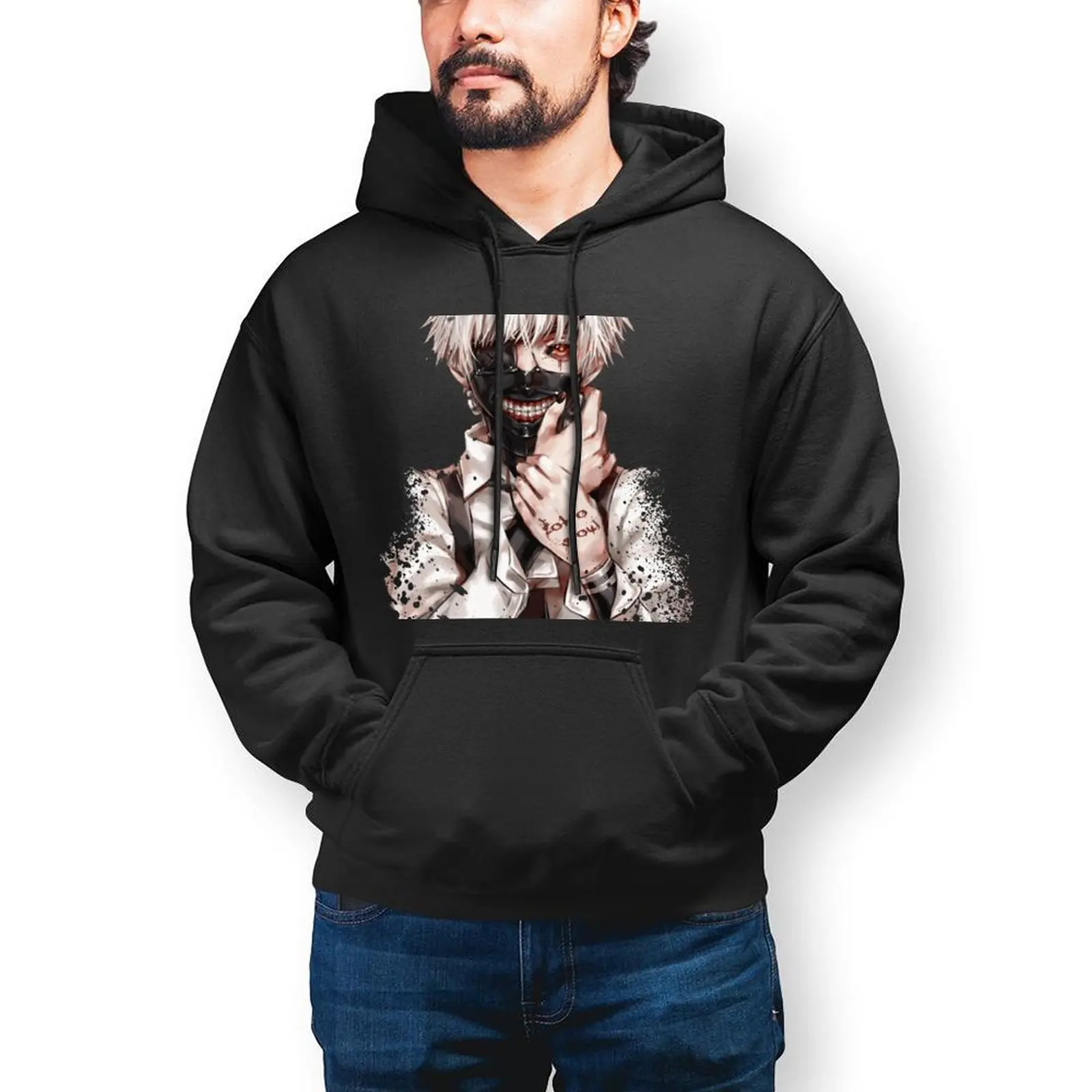 Tokyo Ghoul/уличная одежда; Толстовки с капюшоном; Зимняя Эстетическая Мужская толстовка; Большие размеры; Свободный дизайн; Хлопковые толстовки 
Tokyo Ghoul/уличная одежда; Толстовки с капюшоном; Зимняя Эстетическая Мужская толстовка; Большие размеры; Свободный дизайн; Хлопковые толстовки