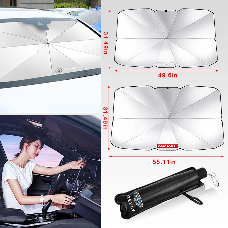 Foldable Car Sunshade Umbrella Type Sun Shade for Geely GX3 Geometry CK Coolray Atlas Emgrand EC7 X7 Tugella Panda MK Boyue
Foldable Car Sunshade Umbrella Type Sun Shade for Geely GX3 Geometry CK Coolray Atlas Emgrand EC7 X7 Tugella Panda MK Boyue