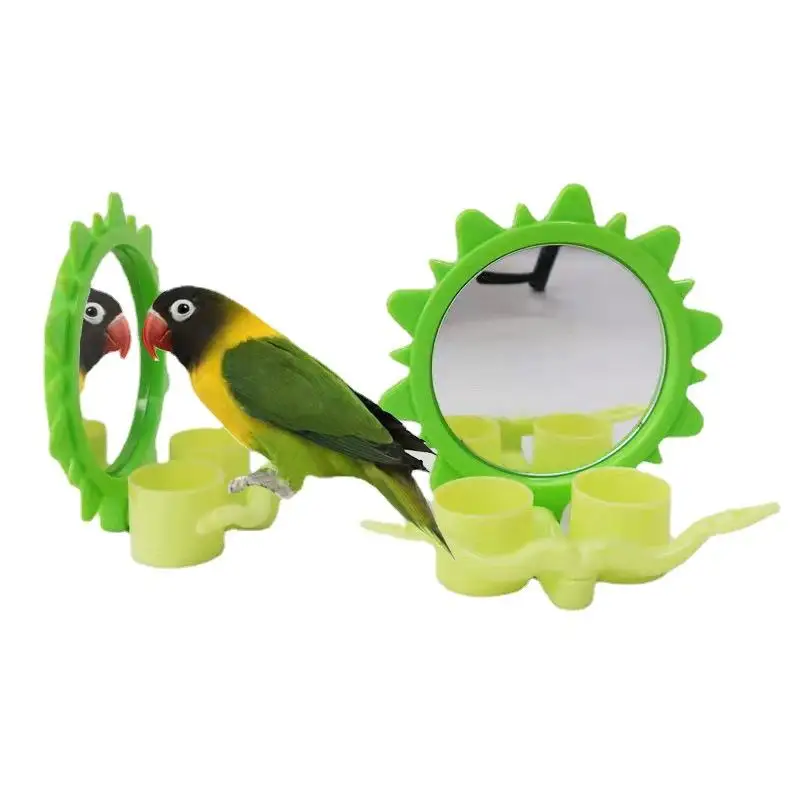 Parrot Toy Bird Feeder with Mirror Standing Holder Hanging Parrot Food Bowls Water Cup Plastic Pet Supplies
Parrot Toy Bird Feeder with Mirror Standing Holder Hanging Parrot Food Bowls Water Cup Plastic Pet Supplies