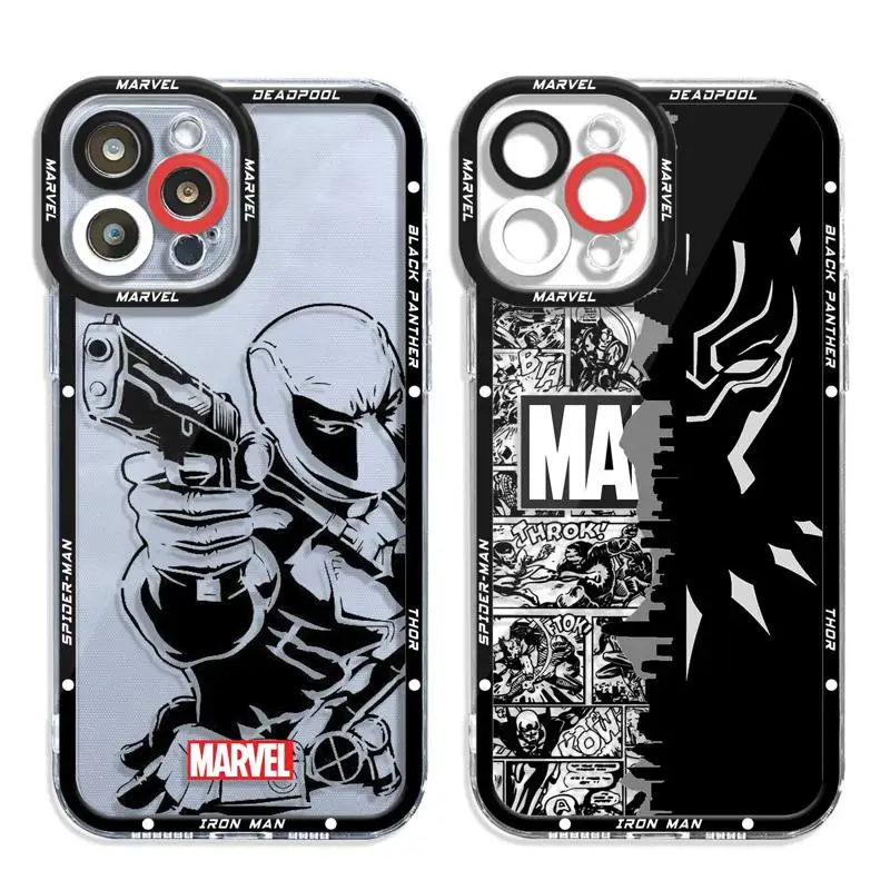 Spider Man Deadpool Iron Man Clear Case For Apple iPhone 14 13 12 11 Pro Max 13 12 Mini XS Max XR X 7 8 6 6S Plus Cover Funda 
Spider Man Deadpool Iron Man Clear Case For Apple iPhone 14 13 12 11 Pro Max 13 12 Mini XS Max XR X 7 8 6 6S Plus Cover Funda