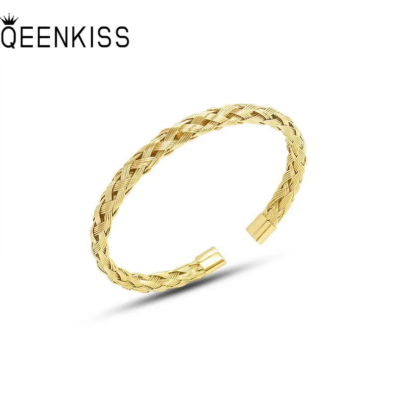QEENKISS BT855 Fine Wholesale Fashion New WomanGirl Party Birthday Wedding Gift Knitting Titanium Stainless Steel Open Bracelet
QEENKISS BT855 Fine Wholesale Fashion New WomanGirl Party Birthday Wedding Gift Knitting Titanium Stainless Steel Open Bracelet