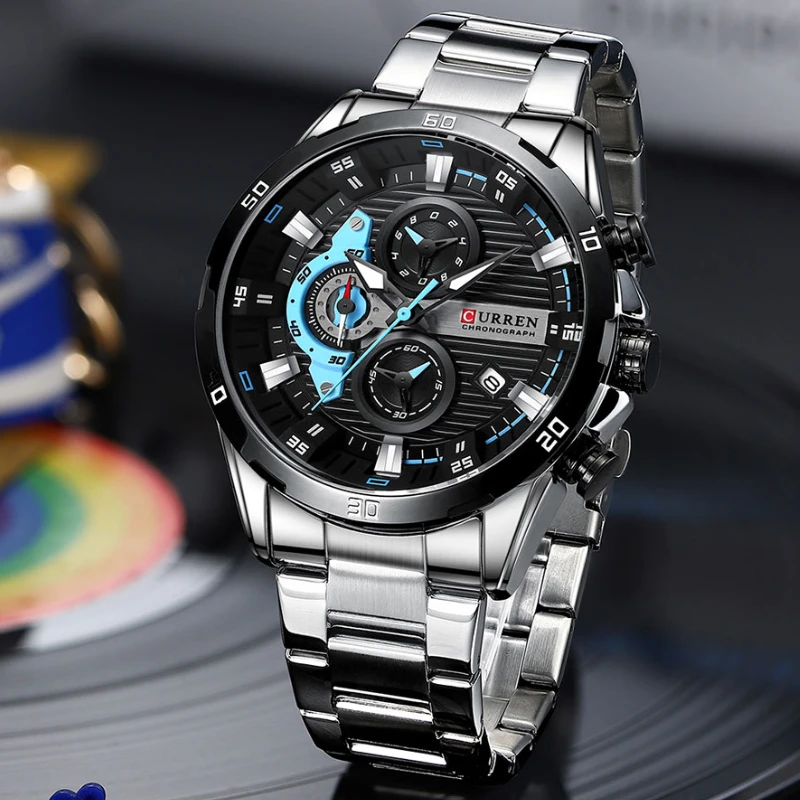 CURREN Creative Fashion Luminous Chronograph Casual Wristwatch Men Top Luxury Brand Stainless Steel Watches for Men Reloj Hombre
CURREN Creative Fashion Luminous Chronograph Casual Wristwatch Men Top Luxury Brand Stainless Steel Watches for Men Reloj Hombre