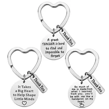 Metal Heart Shape Teacher Keychain It Takes Big Heart To Help Shape Little Minds Keyring For Teachers Day Keyring Gifts Jewelry