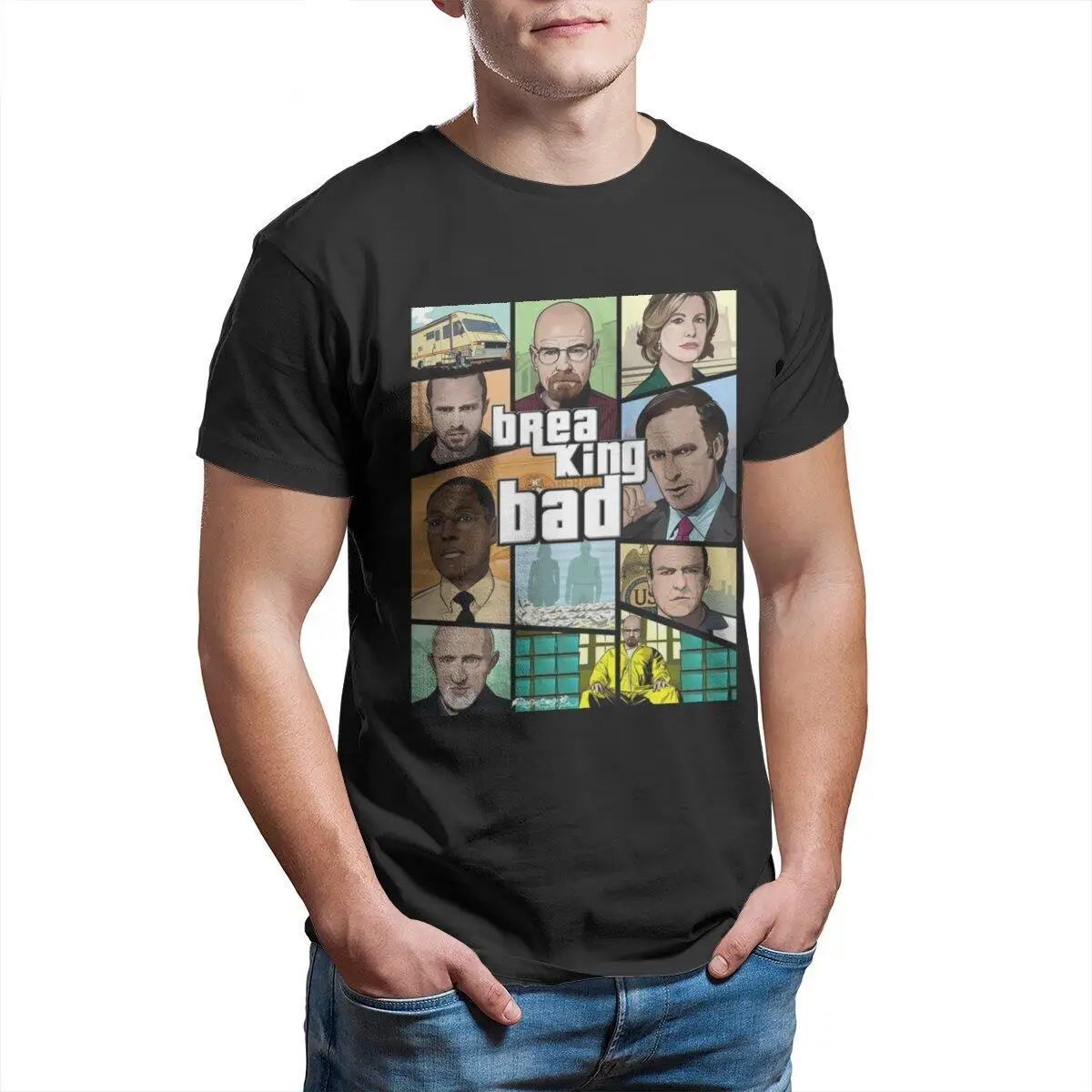 Fashion Breaking Bad Collage T-Shirt for Men Pure Cotton T Shirt Chemistry Heisenberg Walter White Tee Shirt Gift Clothes
Fashion Breaking Bad Collage T-Shirt for Men Pure Cotton T Shirt Chemistry Heisenberg Walter White Tee Shirt Gift Clothes