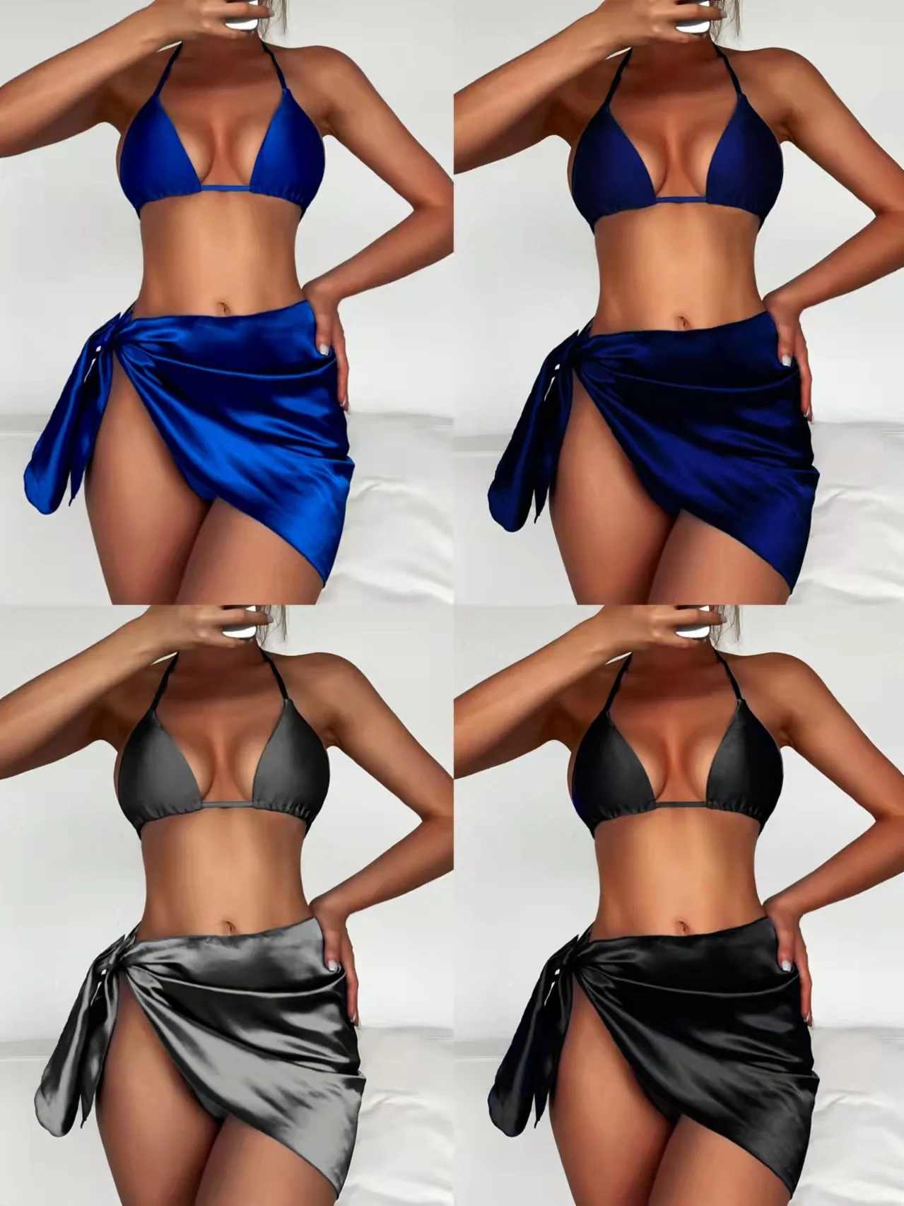 New Swimsuit Bikini Three Pieces Set Women Beach Swimwear Pure Colour Polyester Sexy Bikini Set Female Beachwear Bathing Suit
New Swimsuit Bikini Three Pieces Set Women Beach Swimwear Pure Colour Polyester Sexy Bikini Set Female Beachwear Bathing Suit