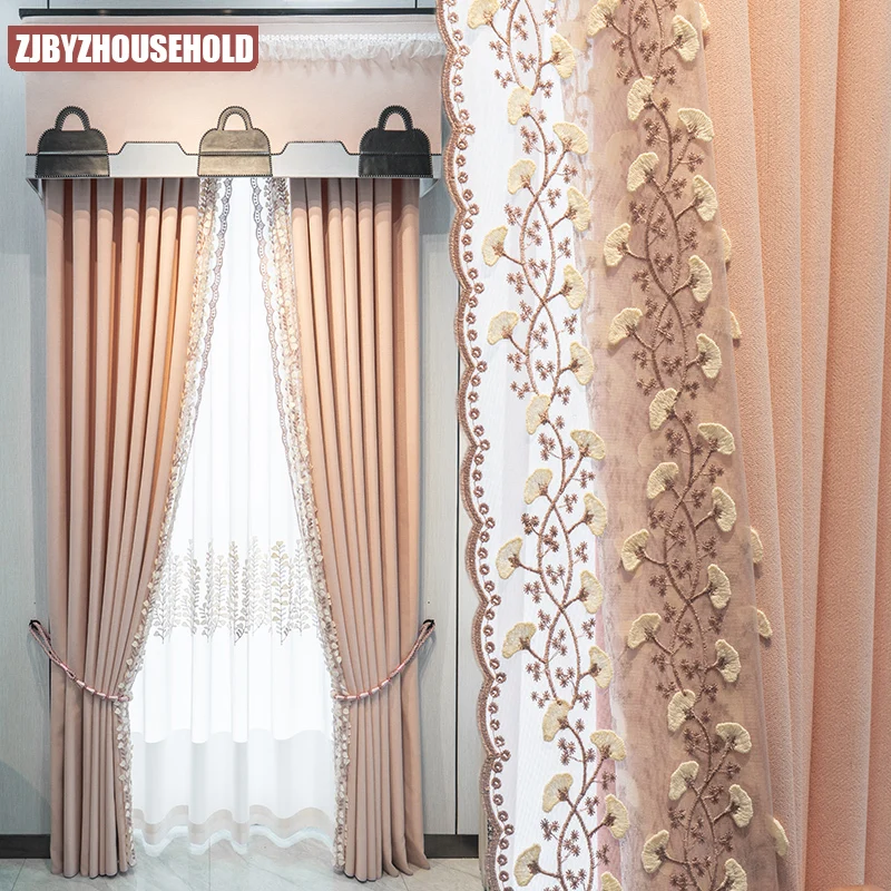 New Light Luxury Pink Girl Princess Style Embroidered Lace Stitching Curtains for Living Room Bedroom Balcony Finished Product
New Light Luxury Pink Girl Princess Style Embroidered Lace Stitching Curtains for Living Room Bedroom Balcony Finished Product