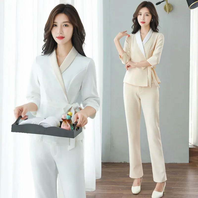 Foot Therapy Female Technician Clothes 2021 Autumn And Winter New Beautician Work Clothes Spa Health Club Foot Bath Pants Set
Foot Therapy Female Technician Clothes 2021 Autumn And Winter New Beautician Work Clothes Spa Health Club Foot Bath Pants Set