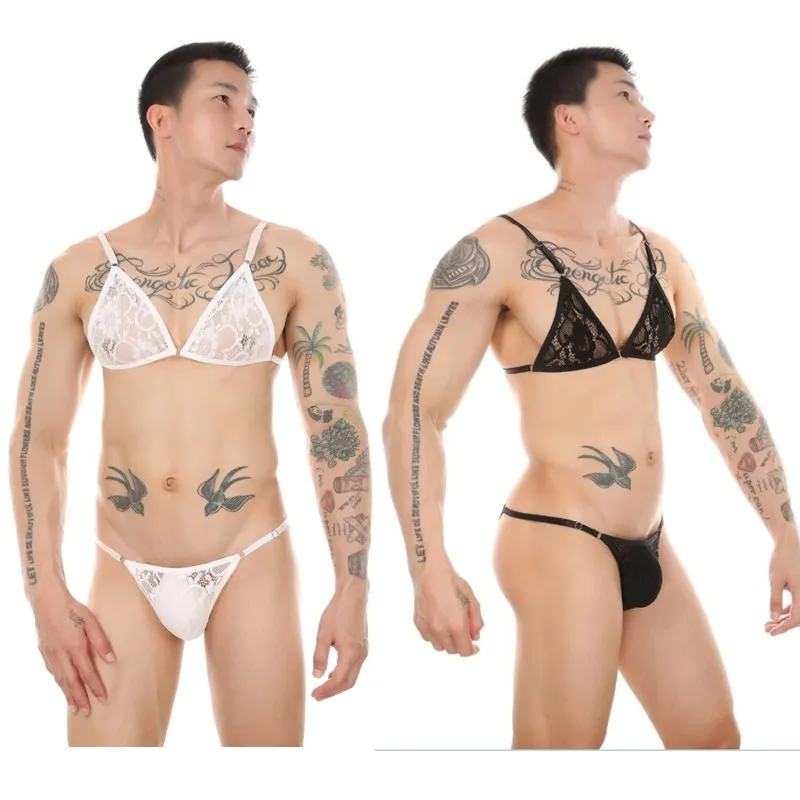 2PCS Mens Lace Underwear Bra Set Sissy Panties Elastic Gay Mens Costumes Suit Fetish Body Harness Plus Size Sexy Sissy Lingerie
2PCS Mens Lace Underwear Bra Set Sissy Panties Elastic Gay Mens Costumes Suit Fetish Body Harness Plus Size Sexy Sissy Lingerie