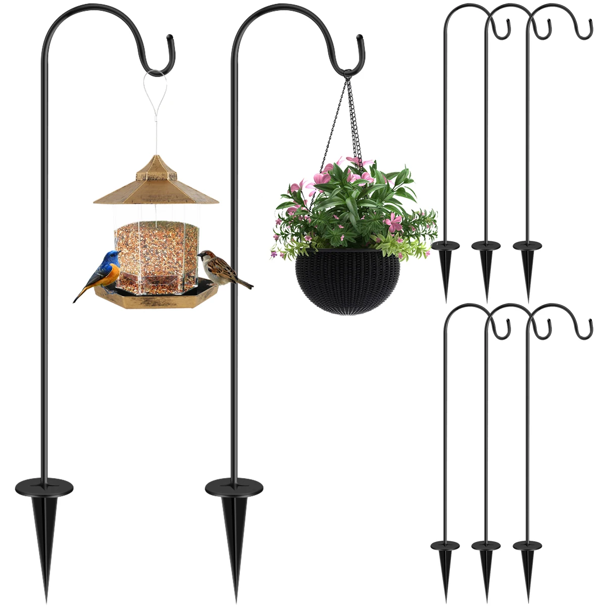 8 Pack Shepherd Crook Hooks Adjustable Metal Shepherd Curled Hook Rust-resistant Shepherds Garden Outdoor Hanging Plants Hook
8 Pack Shepherd Crook Hooks Adjustable Metal Shepherd Curled Hook Rust-resistant Shepherds Garden Outdoor Hanging Plants Hook