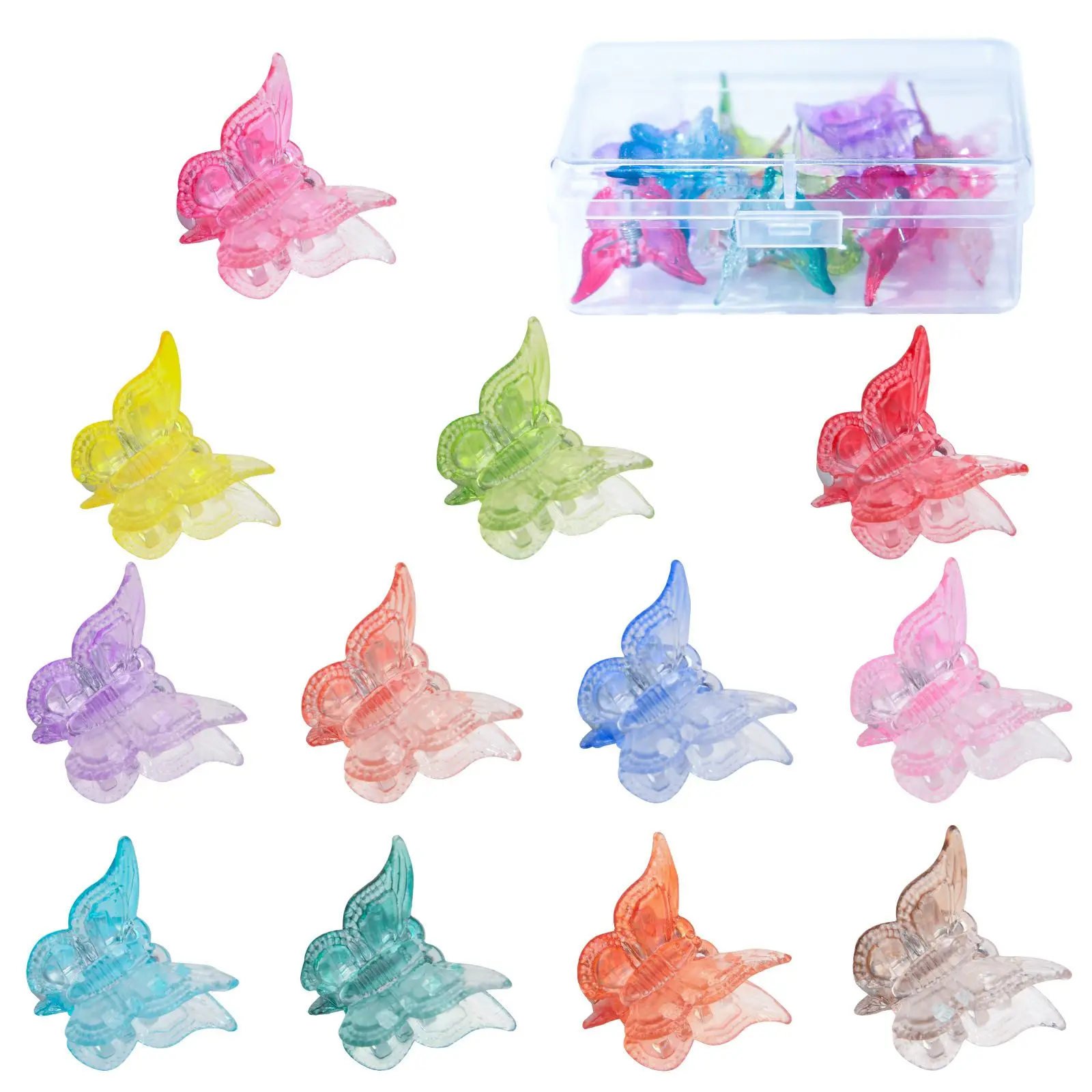 12Pcs Mini Women Girls Plastic Hairpin Butterfly Barrette Headwear Grab Clip Butterfly Hair Clips 
12Pcs Mini Women Girls Plastic Hairpin Butterfly Barrette Headwear Grab Clip Butterfly Hair Clips