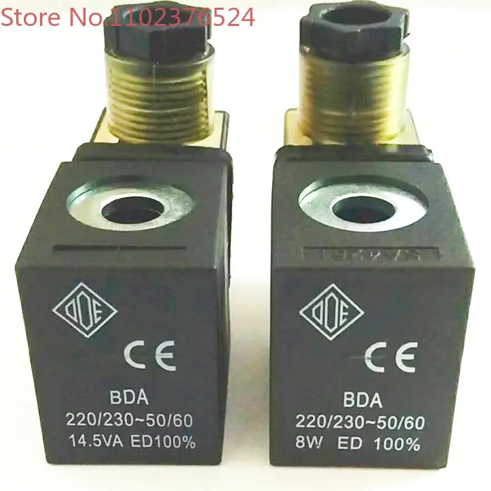 

Solenoid valve coil BDA 220v/230v 14.5VA/8W lower hole 13 upper hole 10 high 39MM AC220V