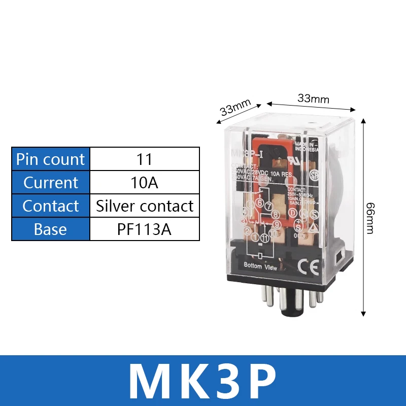 Маленькое промежуточное реле, женственное реле, модель MK2P, MK3P, 8/11-pin, PF083A, PF113A, 110 В, 220 В, 24 В, 380 В, 12 В, 6 в
Маленькое промежуточное реле, женственное реле, модель MK2P, MK3P, 8/11-pin, PF083A, PF113A, 110 В, 220 В, 24 В, 380 В, 12 В, 6 в
