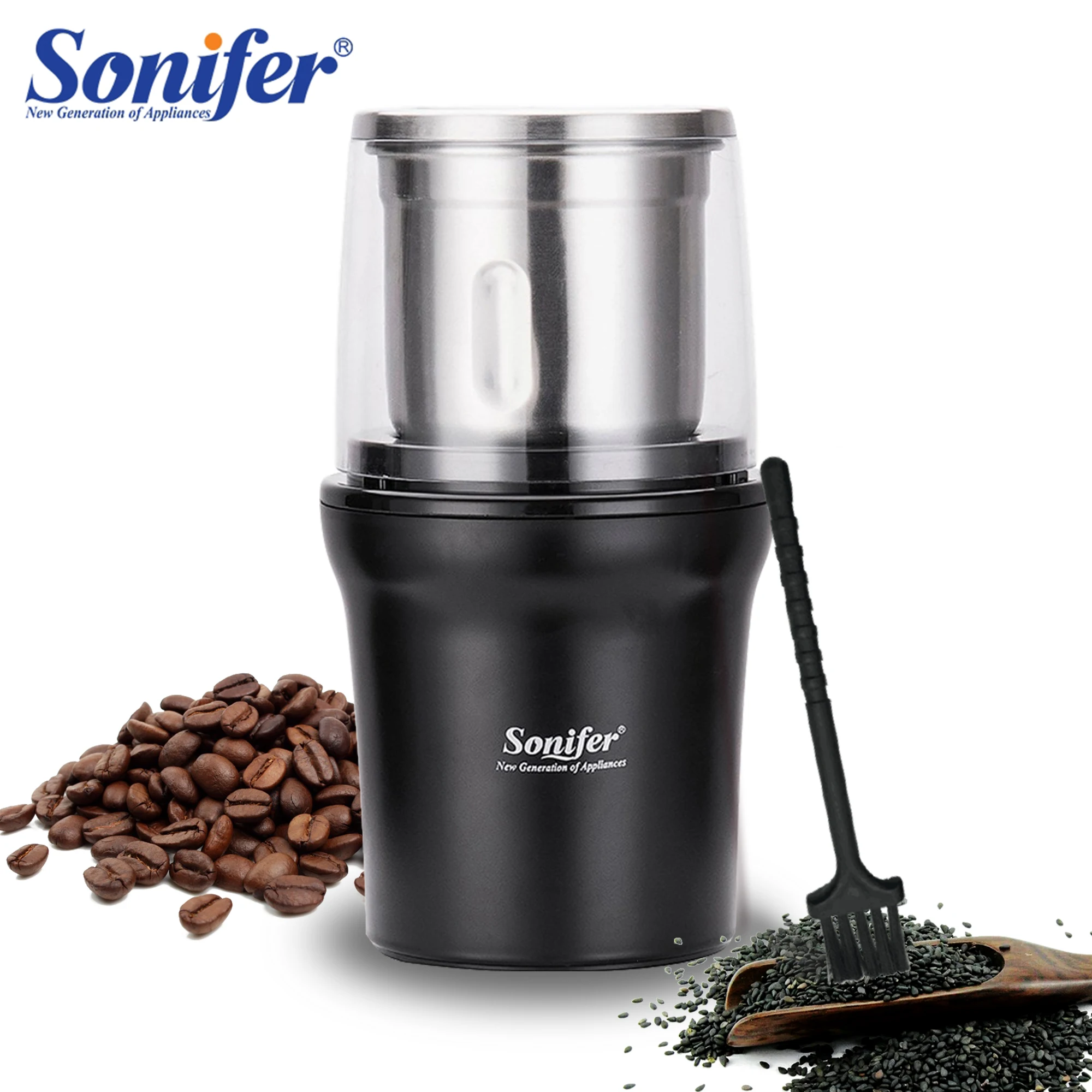 

Detachable Electric Coffee Grinder Dry&Wet 2 In 1 Grass Nuts Herbs Grains Pepper Spice Flour Mill Coffee Beans Grinde Sonifer