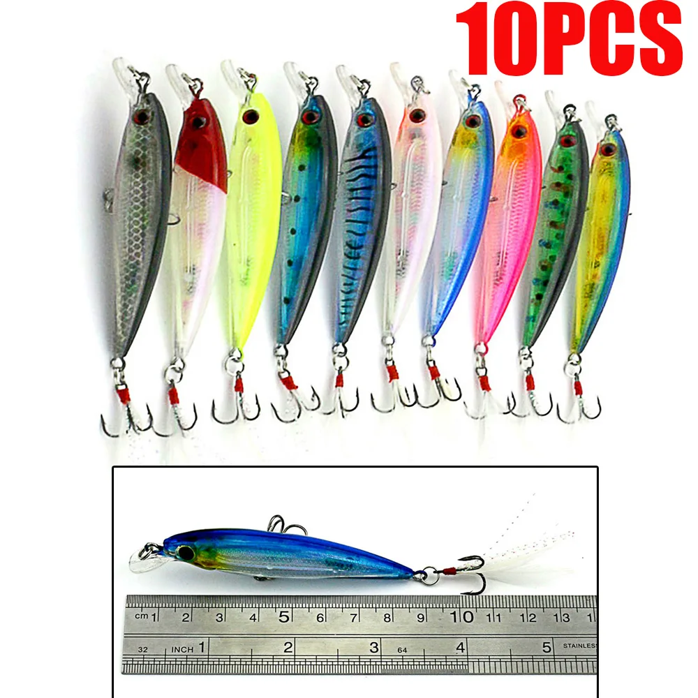 10pcs/lot Fishing Lure Set 3D Eyes Floating Minnow Wobbler Lures Aritificial Plastic Swim Bait Lures Fishing Tackle 9cm
10pcs/lot Fishing Lure Set 3D Eyes Floating Minnow Wobbler Lures Aritificial Plastic Swim Bait Lures Fishing Tackle 9cm