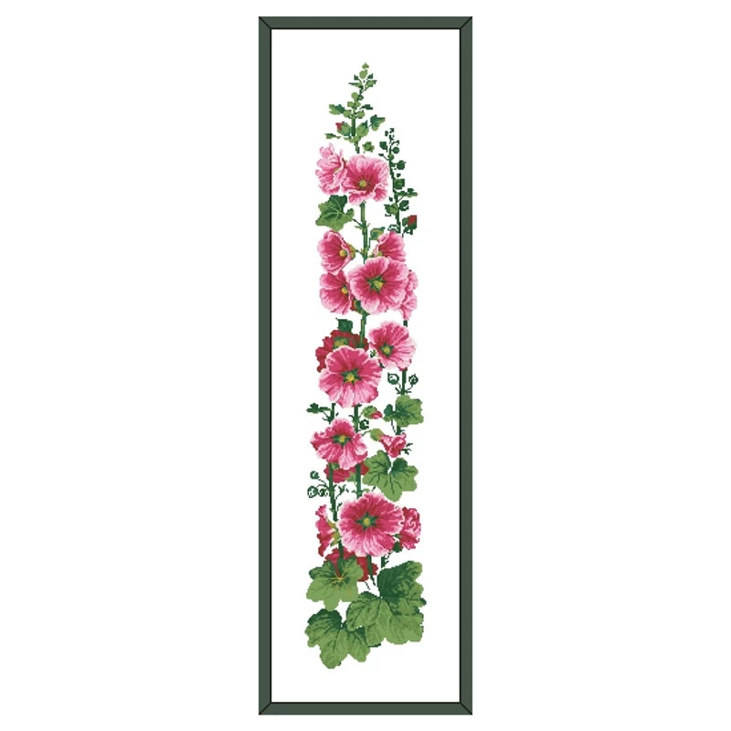 Hollyhock flower cross stitch kits 18ct 14ct 11ct unprint fabric cotton thread DIY embroidery kit home wall decoration
Hollyhock flower cross stitch kits 18ct 14ct 11ct unprint fabric cotton thread DIY embroidery kit home wall decoration