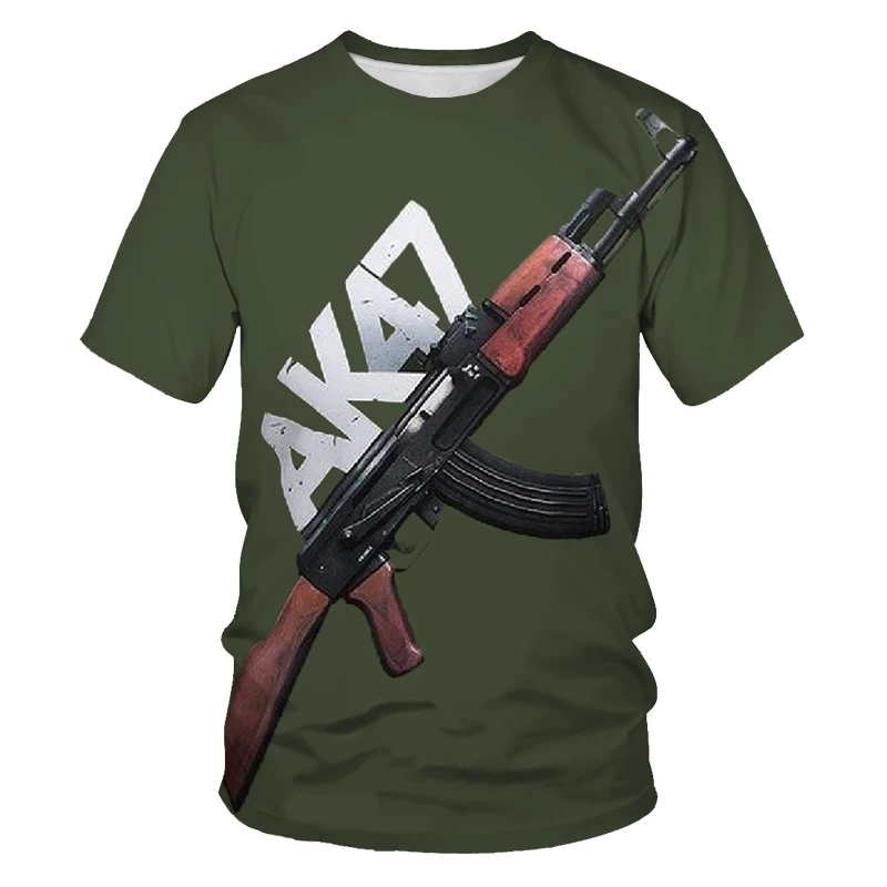 Men's AK47 Sniper Rifle T-Shirt Oversized Comfortable 3D Print Loose Breathable Various Gun Type Short Sleeves
Men's AK47 Sniper Rifle T-Shirt Oversized Comfortable 3D Print Loose Breathable Various Gun Type Short Sleeves