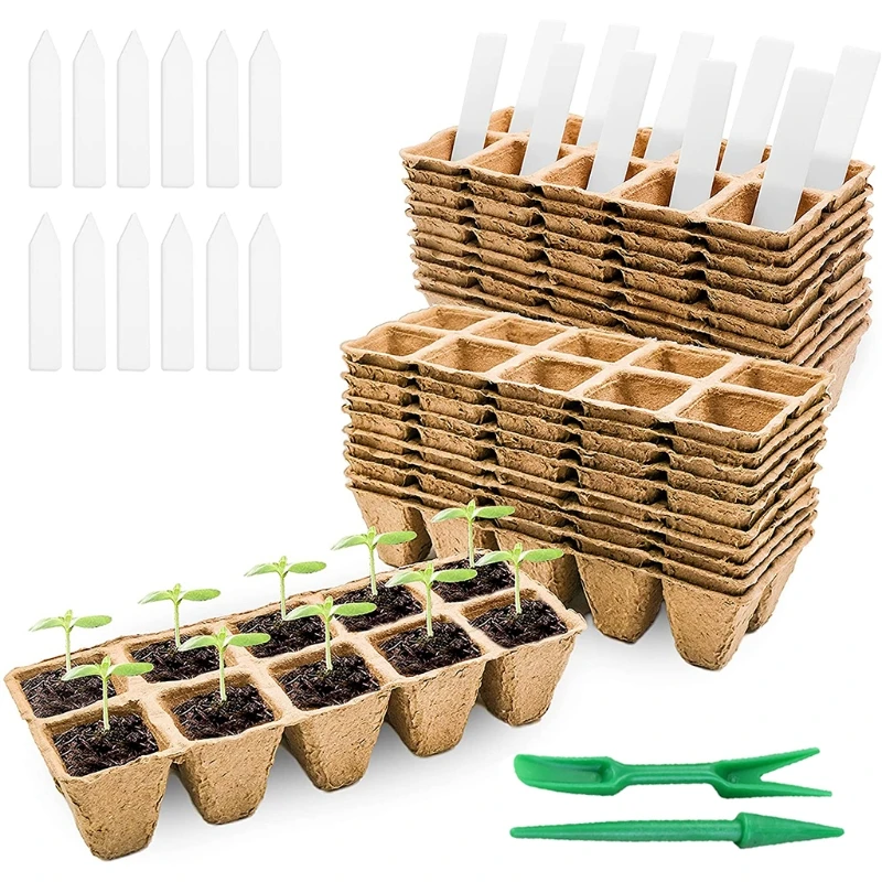 Seed Starter Peat Tray Kit Biodegradable Germination Seedling Trays Plant Marker Plant Starting Pots Prevent Root Shock
Seed Starter Peat Tray Kit Biodegradable Germination Seedling Trays Plant Marker Plant Starting Pots Prevent Root Shock