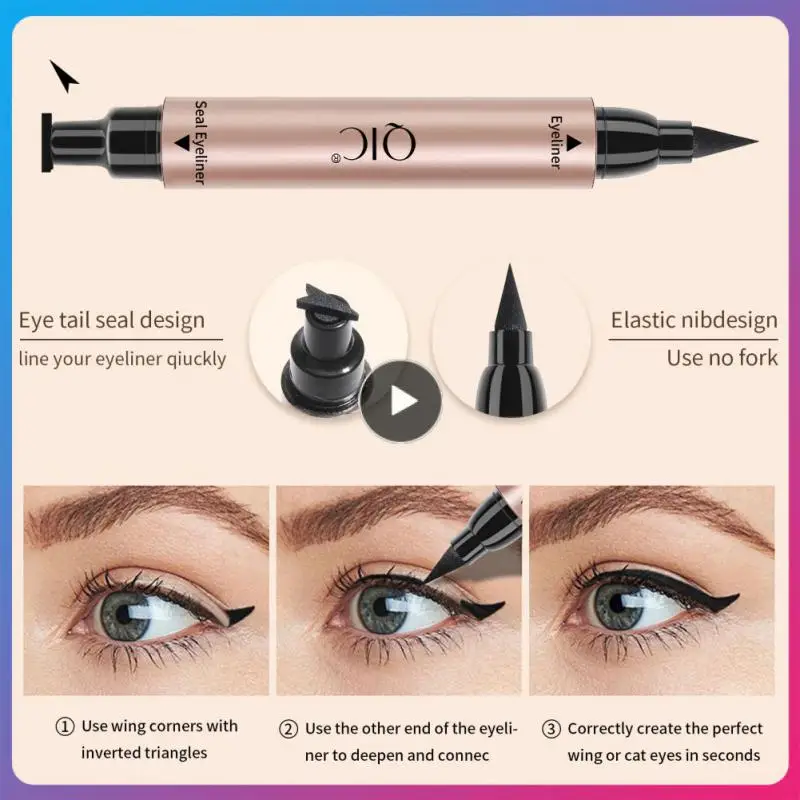 

QIC Color Seal Eyeliner Double-headed Stamp Eyeliner Pen Not Easy To Decolorize Sweat-proof And Not Smudged Eyeliner Liquid Pen