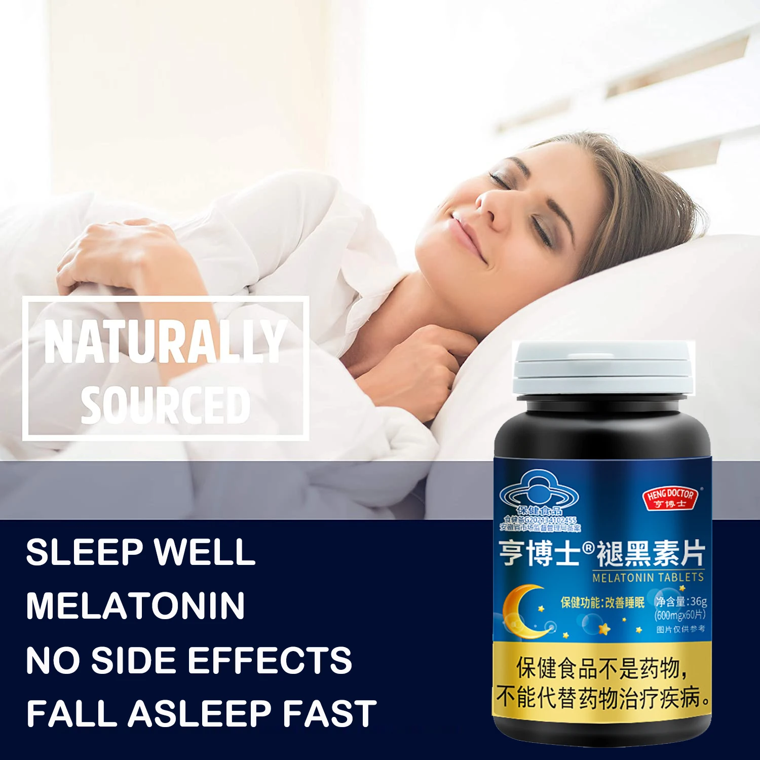 Advanced Sleep Time Release Bi-Layer Tablets, Helps You Fall Asleep Faster, Stay Asleep Longer, 100% Drug-Free, 600mg, 60 Count
Advanced Sleep Time Release Bi-Layer Tablets, Helps You Fall Asleep Faster, Stay Asleep Longer, 100% Drug-Free, 600mg, 60 Count