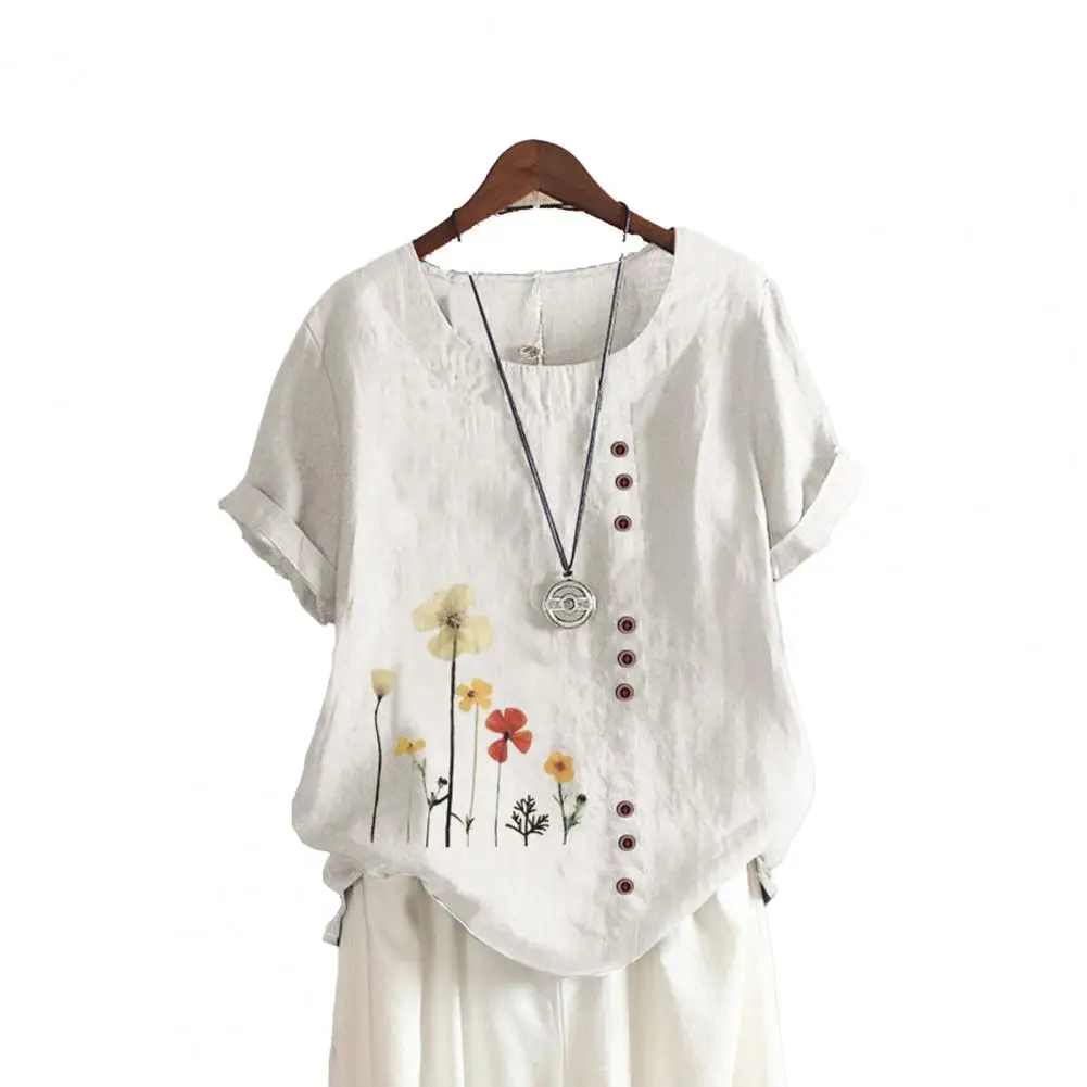 Chic Lady T-shirt Vintage O Neck Women Summer Top Loose Breathable Lady Summer Top Female Clothes
Chic Lady T-shirt Vintage O Neck Women Summer Top Loose Breathable Lady Summer Top Female Clothes