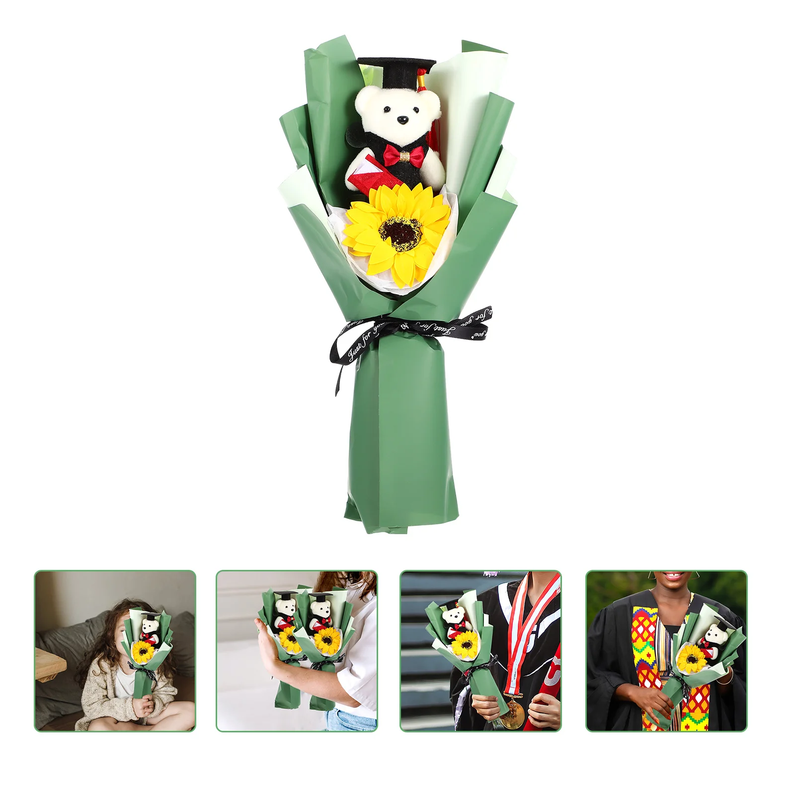 Graduation Bouquet Bear Gift Sunflower Pendant Graduates Accessories Wood Figurine Craft Decorations
Graduation Bouquet Bear Gift Sunflower Pendant Graduates Accessories Wood Figurine Craft Decorations