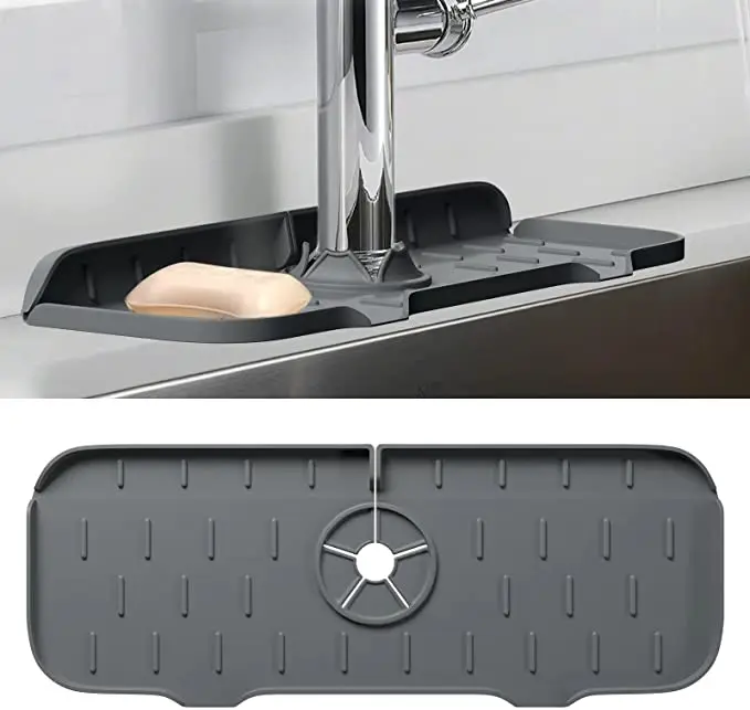 Kitchen Silicone Faucet Mat Sink Waterproof Drain Drying Mat Tap Mat Reusable Faucet Splash Proof Silicone Pad Sink Counter Pad
Kitchen Silicone Faucet Mat Sink Waterproof Drain Drying Mat Tap Mat Reusable Faucet Splash Proof Silicone Pad Sink Counter Pad
