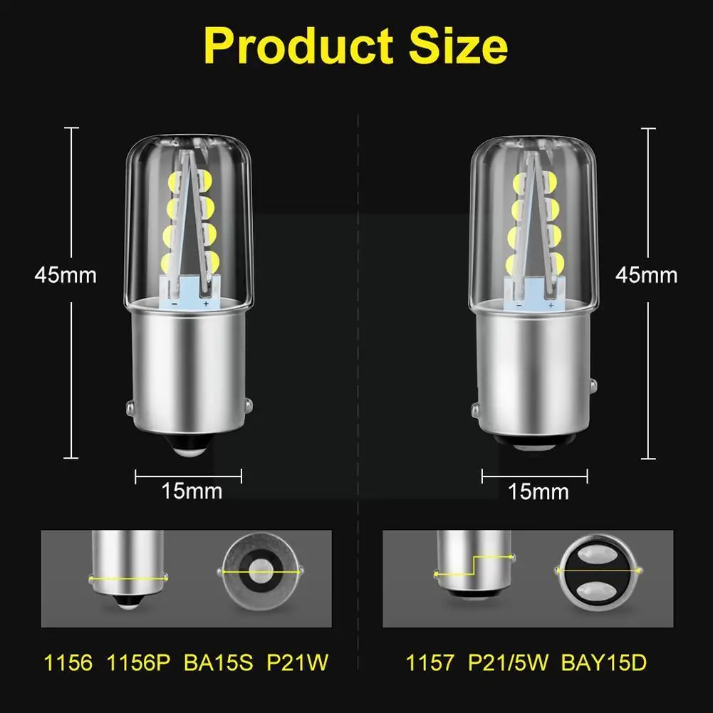Pc 1156 Ba15s P21w Led Bulbs Car Light Super Bright Led Red Signal Light Amber Turn Yellow White 12v Lamp 11 M4h0
Pc 1156 Ba15s P21w Led Bulbs Car Light Super Bright Led Red Signal Light Amber Turn Yellow White 12v Lamp 11 M4h0