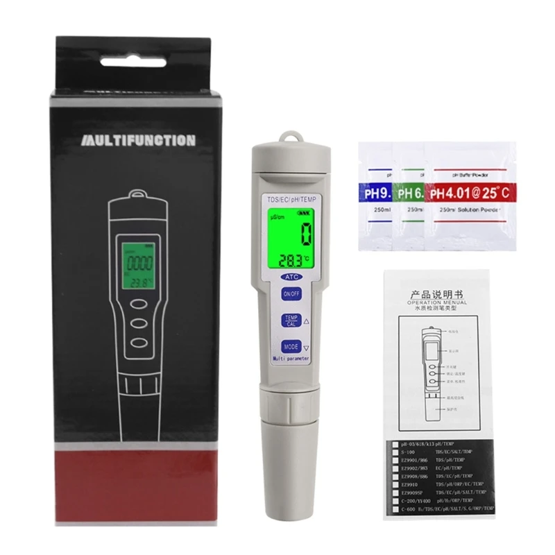 Reliable Digital pH Tester High Accuracy Digital Tester 4 in 1 pH Testing Pen Water Quality Tester for Water Food Dropship 
Reliable Digital pH Tester High Accuracy Digital Tester 4 in 1 pH Testing Pen Water Quality Tester for Water Food Dropship