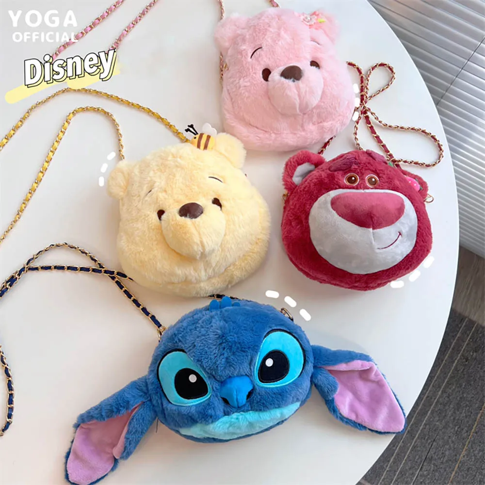 Disney Pooh Bear Stitch Stuffed Plush Single Shoulder Bags Cute Strawberry Bear Lotso Plush Messenger Bag Gifts for Kids Girls
Disney Pooh Bear Stitch Stuffed Plush Single Shoulder Bags Cute Strawberry Bear Lotso Plush Messenger Bag Gifts for Kids Girls
