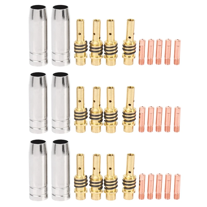 33Pcs/Set Mig Welding Nozzle Welder Torch Nozzles Gold Tip Holder Contact Tips 0.040 Inch Gas Diffuser Set For Torches
33Pcs/Set Mig Welding Nozzle Welder Torch Nozzles Gold Tip Holder Contact Tips 0.040 Inch Gas Diffuser Set For Torches