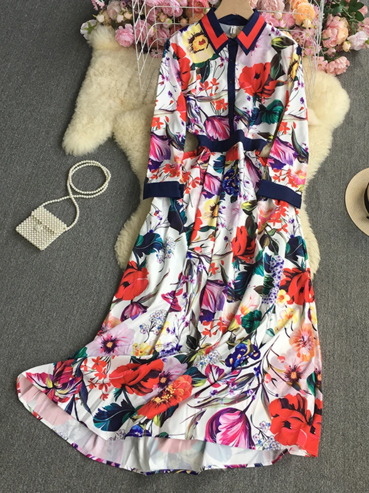 LY VAREY LIN New Spring Autumn Print Long Sleeve Dress Women Fashion Lapel Single Breasted A-line Dress Lady Slim Casual Dresses 
LY VAREY LIN New Spring Autumn Print Long Sleeve Dress Women Fashion Lapel Single Breasted A-line Dress Lady Slim Casual Dresses