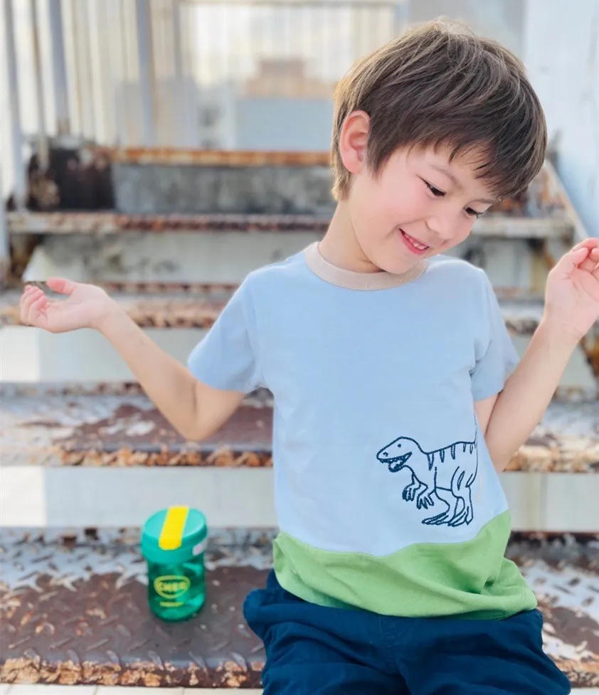 Boys T-Shirt Summer Short Sleeve Colorblock Cartoon Dinosaur Pattern Cotton T-Shirt kids clothes
Boys T-Shirt Summer Short Sleeve Colorblock Cartoon Dinosaur Pattern Cotton T-Shirt kids clothes