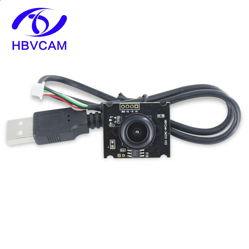 

OV3660 USB-модуль камеры 3 миллиона пикселей 1080P 110/64 градусов HBVCAM Vision MJPG/YUY2 ручной фокус для Windows/MAC/Android