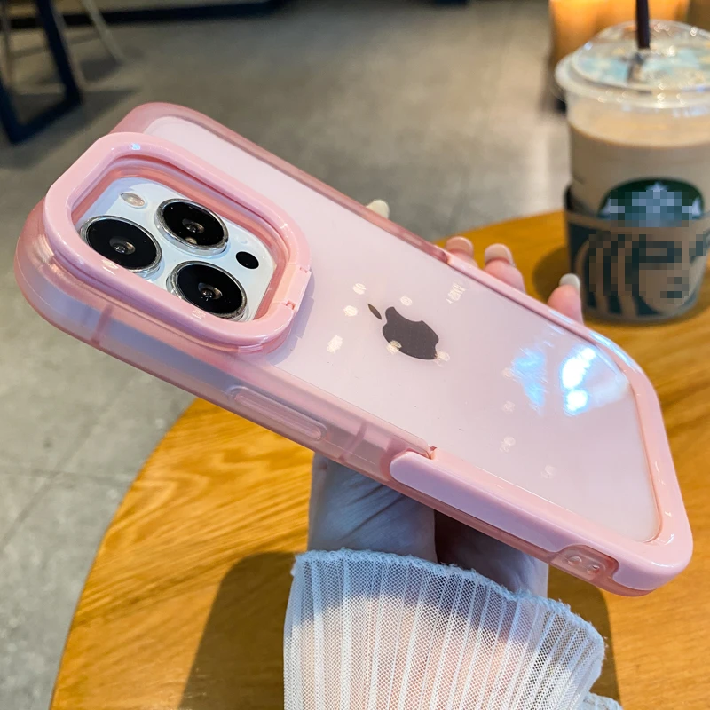 Stand Holder Clear Phone Case For iPhone 14 13 12 11 Pro Max XR XS Max X Camera Protection Bumper Transparent Soft Cover
Stand Holder Clear Phone Case For iPhone 14 13 12 11 Pro Max XR XS Max X Camera Protection Bumper Transparent Soft Cover