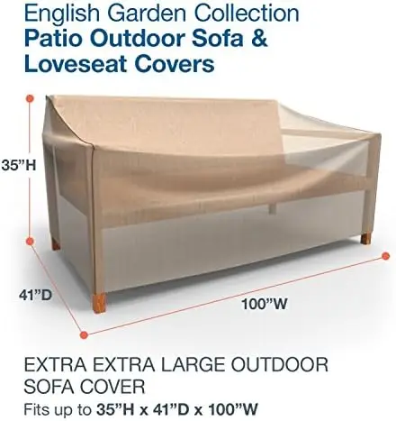 English Garden Sofa Cover Heavy Duty and Waterproof, Extra Extra Large, Two-Tone Tan
English Garden Sofa Cover Heavy Duty and Waterproof, Extra Extra Large, Two-Tone Tan