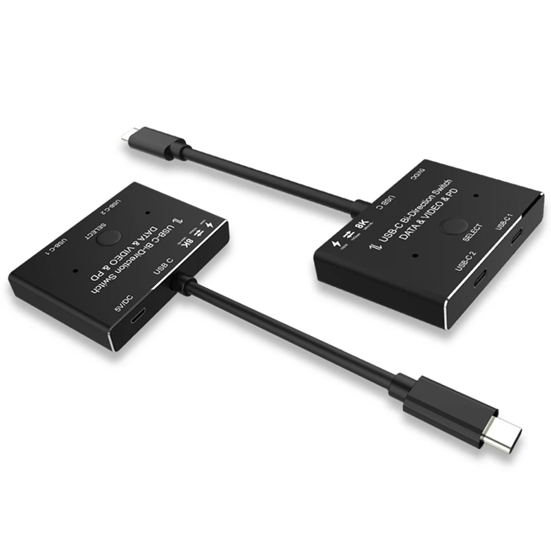 KVM USB C двухсторонний переключатель 1X2/2X1 USB 3,1 сплиттер для передачи данных и видео переключатель 8K @ 30 Гц PD 100 Вт для ПК
KVM USB C двухсторонний переключатель 1X2/2X1 USB 3,1 сплиттер для передачи данных и видео переключатель 8K @ 30 Гц PD 100 Вт для ПК